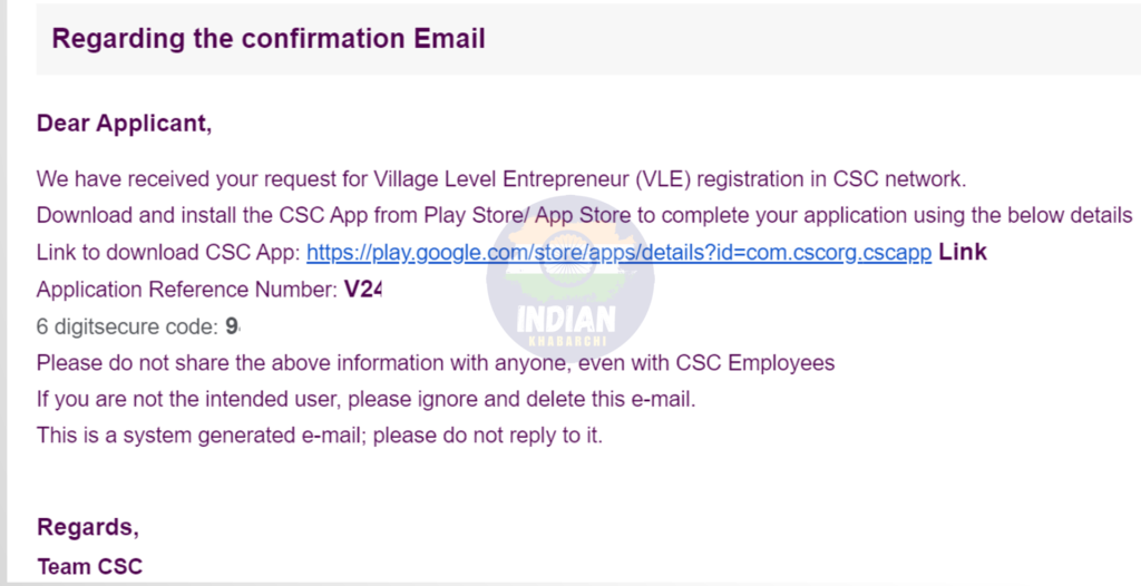 CSC Registration Process