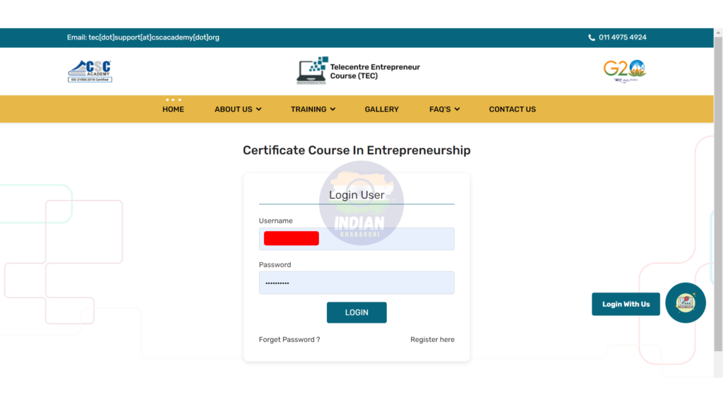 TEC Certificate Registration Process 2024