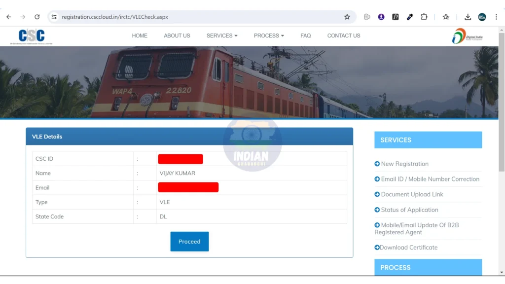 CSC IRCTC Registration 2024