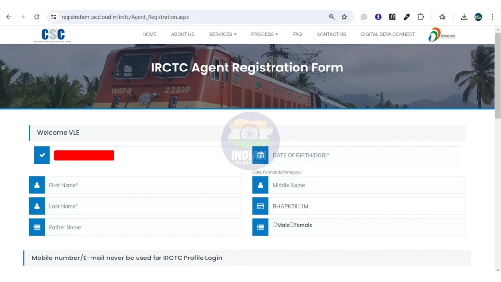 CSC IRCTC Registration 2024