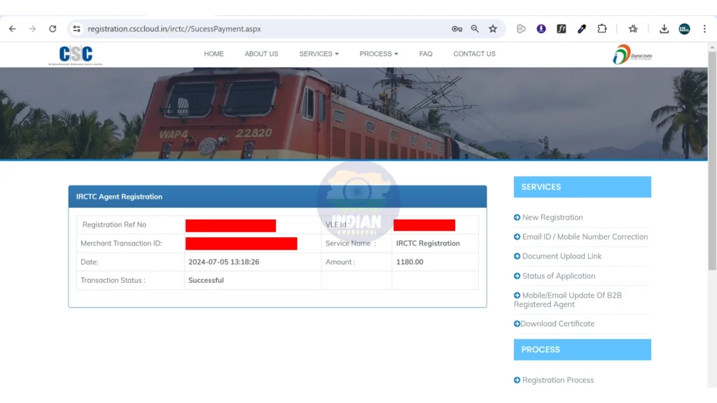 CSC IRCTC Registration 2024